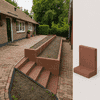 L element 60 cm hoog en 50 cm breed roestbruin