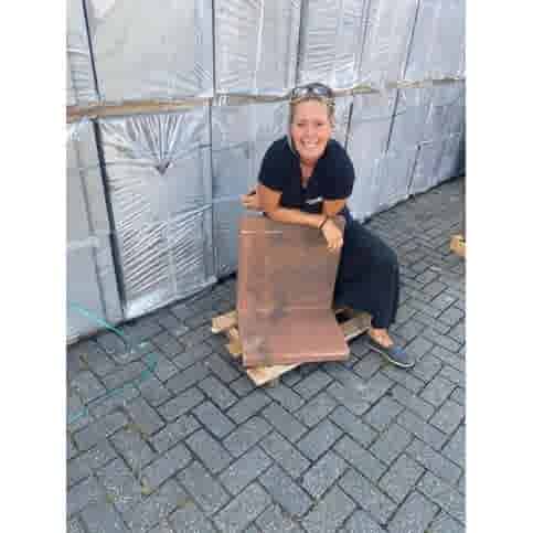 L element 60 cm hoog en 50 cm breed roestbruin