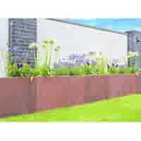 L element 60 cm hoog en 50 cm breed roestbruin