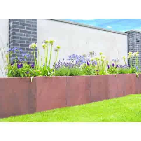 L element 60 cm hoog en 50 cm breed roestbruin