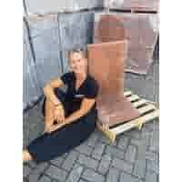 L element 80 cm hoog en 50 cm breed roestbruin