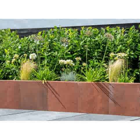 L element 80 cm hoog en 50 cm breed roestbruin