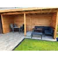 Betonpoer 12x12 en 66 cm hoog roestbruin M16