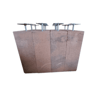 Betonpoer 12x12 en 66 cm hoog roestbruin M16