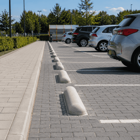 Stootbanden ROND grijs