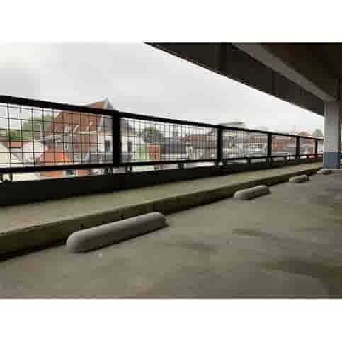 Varkensrug beton ROND grijs
