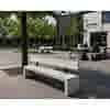 Betonnen tuinbank met rugleuning