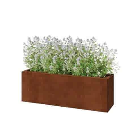 Cortenstaal plantenbak Texas 120x30 cm