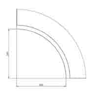 Cortenstaal keerwand binnenbocht 30 cm hoog