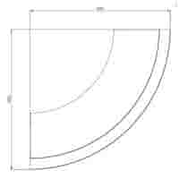 Cortenstaal keerwand buitenbocht 30 cm hoog