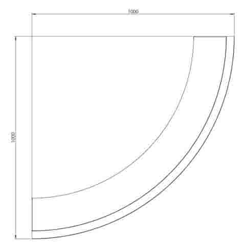 Cortenstaal keerwand buitenbocht 30 cm hoog