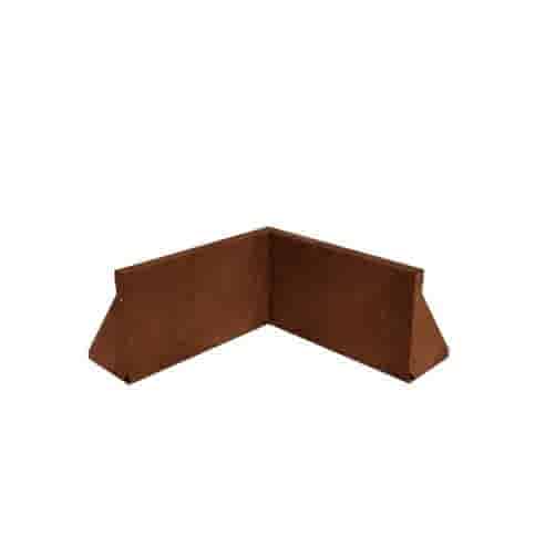 Cortenstaal keerwand binnenhoek 30 cm hoog