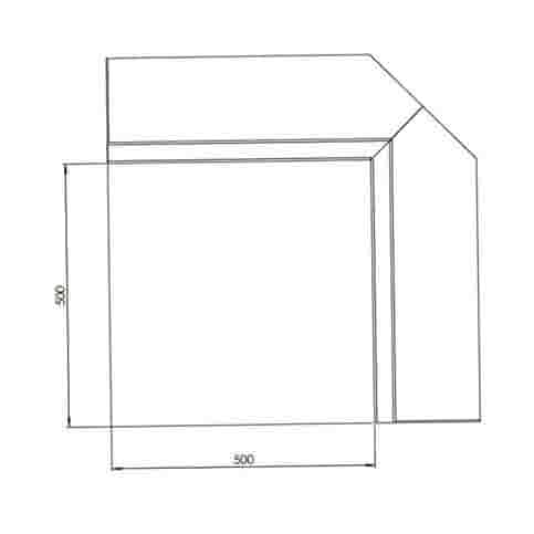 Cortenstaal keerwand binnenhoek 30 cm hoog