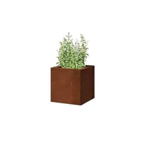Cortenstaal plantenbak Miami 30x30 cm