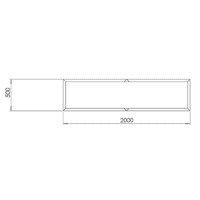 Cortenstaal plantenbak Texas XXL 200x50 cm