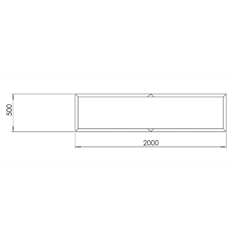 Cortenstaal plantenbak Texas XXL 200x50 cm