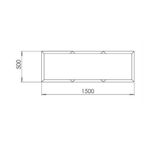 Cortenstaal plantenbak Texas XXL 150x50 cm