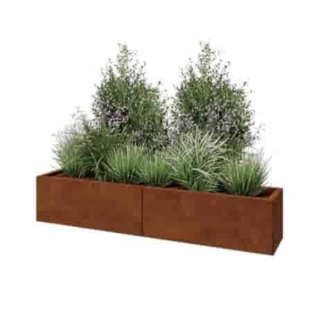 Cortenstaal plantenbak Texas XXL 160x30 cm