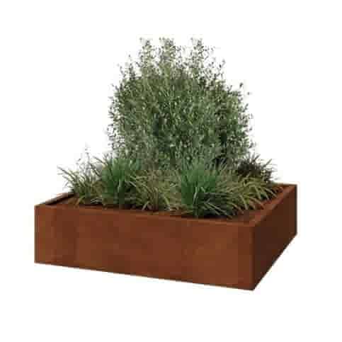 Cortenstaal plantenbak Texas 120x100 cm