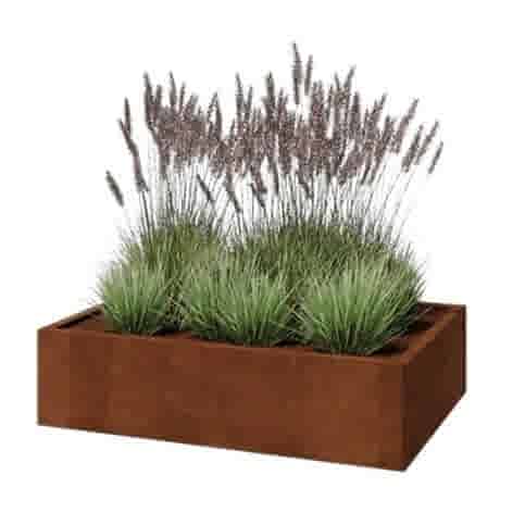 Cortenstaal plantenbak Texas 120x80 cm
