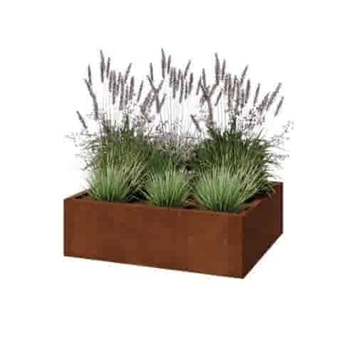Cortenstaal plantenbak Texas 100x80 cm