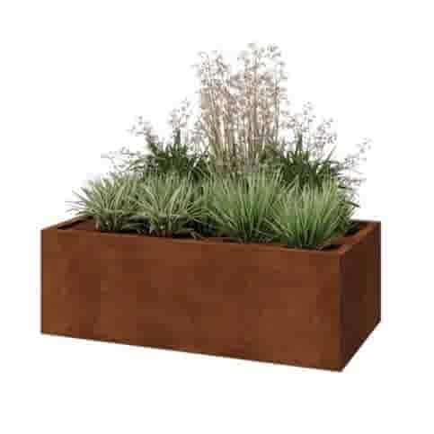 Cortenstaal plantenbak Texas 120x60 cm