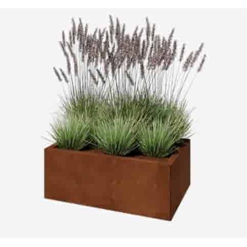 Cortenstaal plantenbak Texas 80x50 cm