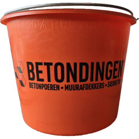 Bouw emmer oranje Betondingen