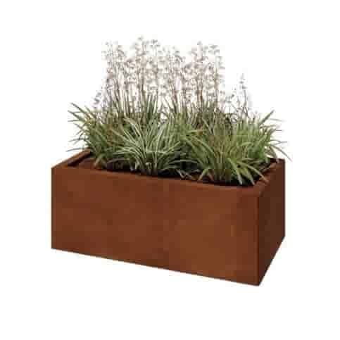Cortenstaal plantenbak Texas 80x40 cm