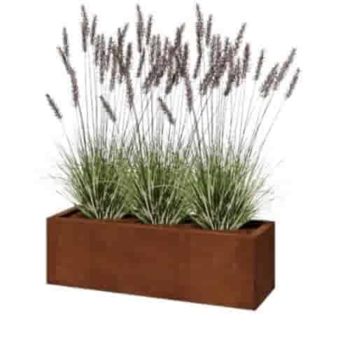 Cortenstaal plantenbak Texas 100x30 cm