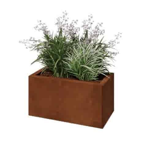 Cortenstaal plantenbak Texas 60x30 cm