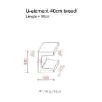 U element beton 30x30x40 antraciet U element beton 30x30x40 antraciet