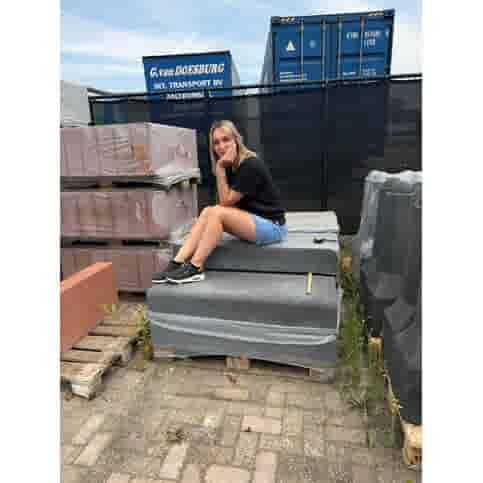 Betonnen traptreden 20x40x120cm antraciet Oud Hollands