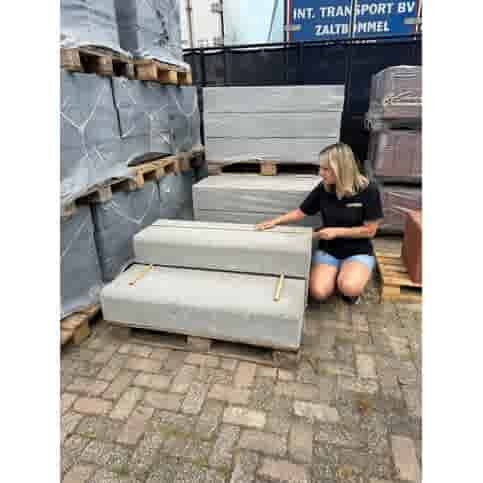 Betonnen traptreden 20x40x120 cm grijs Oud Hollands
