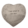 Hart met tekst 17x15 cm