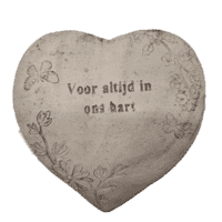 Hart met tekst 17x15 cm