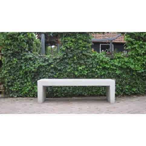 Tuinbank beton 150 cm wit/grijs