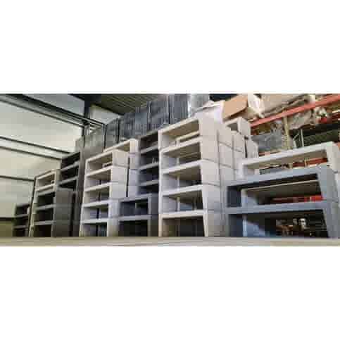 Tuinbank beton 150 cm wit/grijs