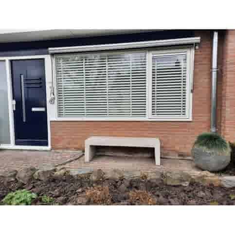 Tuinbank beton 150 cm wit/grijs