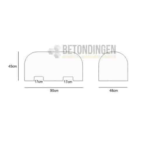 Jumboblokken grijs met lepelgaten