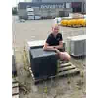 Kubus antraciet beton 50 cm
