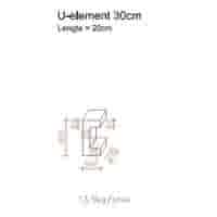 U element beton 20x15x30 antraciet U element beton 20x15x30 antraciet
