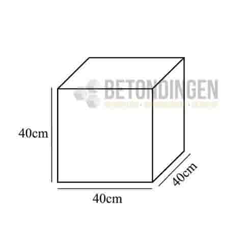 Kubus antraciet beton 40 cm
