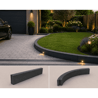 Betonband bochtbanden antraciet 10x20x78,5 cm R=0,5k antraciet 10x20x78,5 cm R=0,5 tot 15