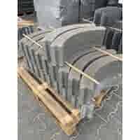 Opsluitband bochtbanden grijs 10x20x78,5 cm R= 0,5 tot 15