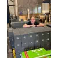 Betonpoer 15x15 en 60 cm hoog antraciet