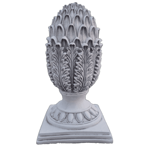 Elegante Betonnen Ananas Finial met Bladuitstraling 48 cm