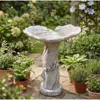 Betonnen vogelbad met boomstam 59 cm