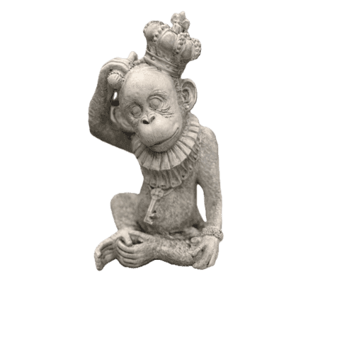 Royal Monkey - Betonnen Tuinbeeld H35 cm