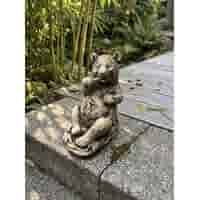 Pandabeer bamboe decoratiebeeld H13 cm